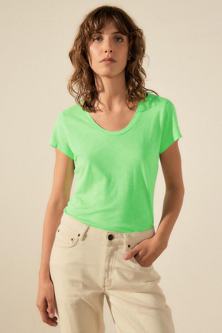 Jacksonville U Collar T-Shirt in Apple Green