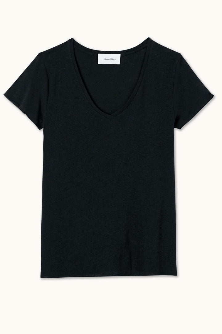 Jacksonville V-Neck SS T-Shirt in Black