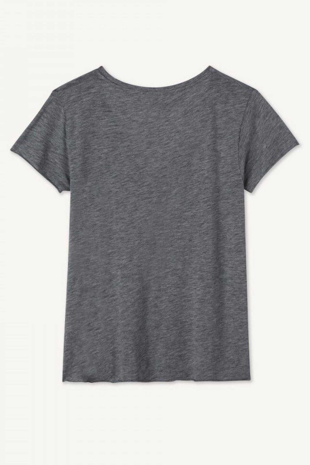 Jacksonville V-Neck SS T-Shirt in Charcoal Melange