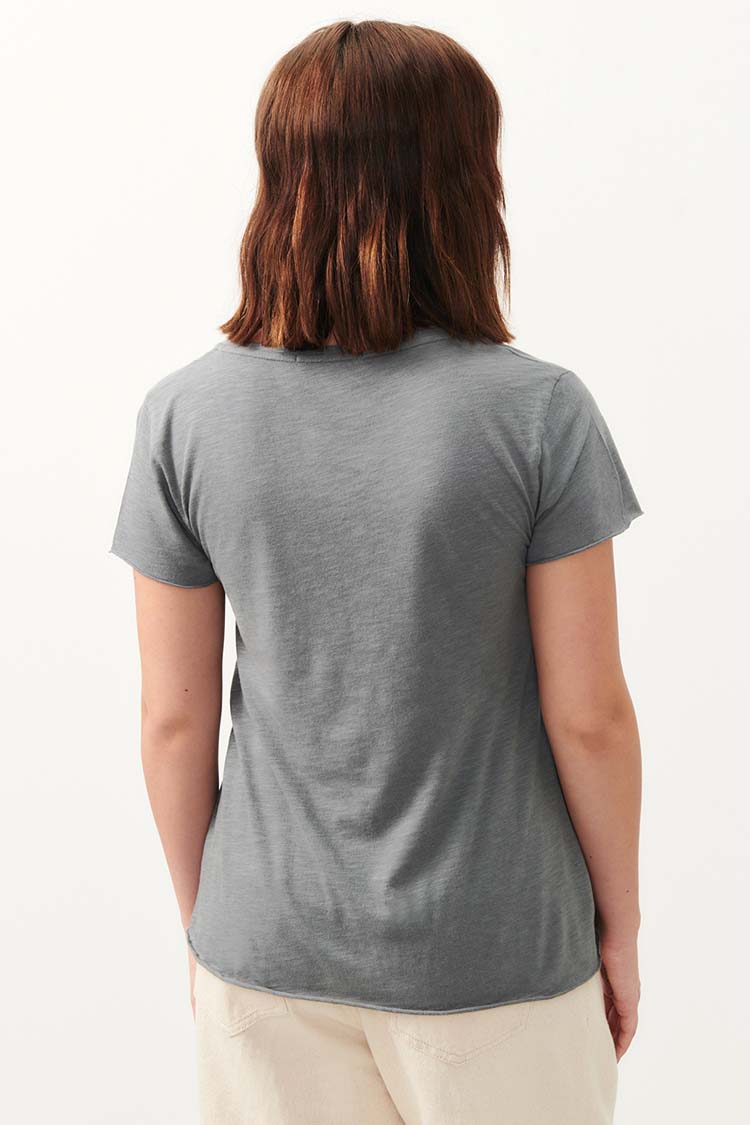 Jacksonville V-Neck SS T-Shirt in Vintage Metal