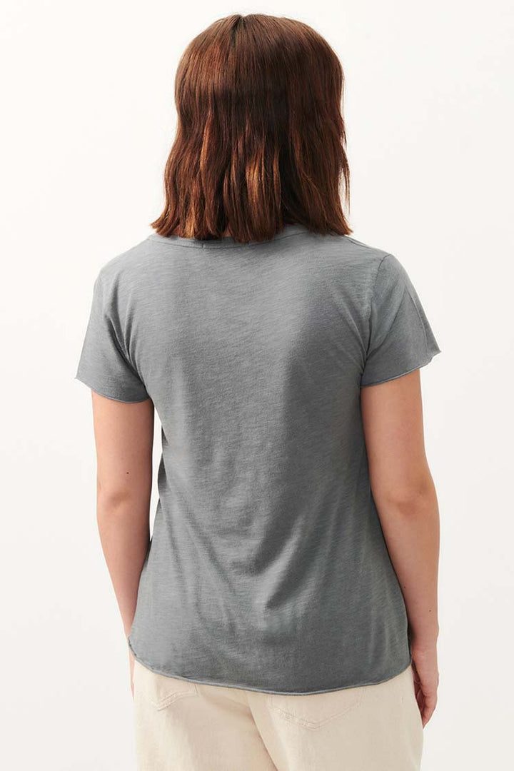 Jacksonville V-Neck SS T-Shirt in Vintage Metal