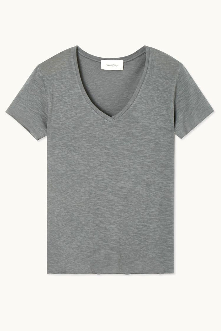 Jacksonville V-Neck SS T-Shirt in Vintage Metal