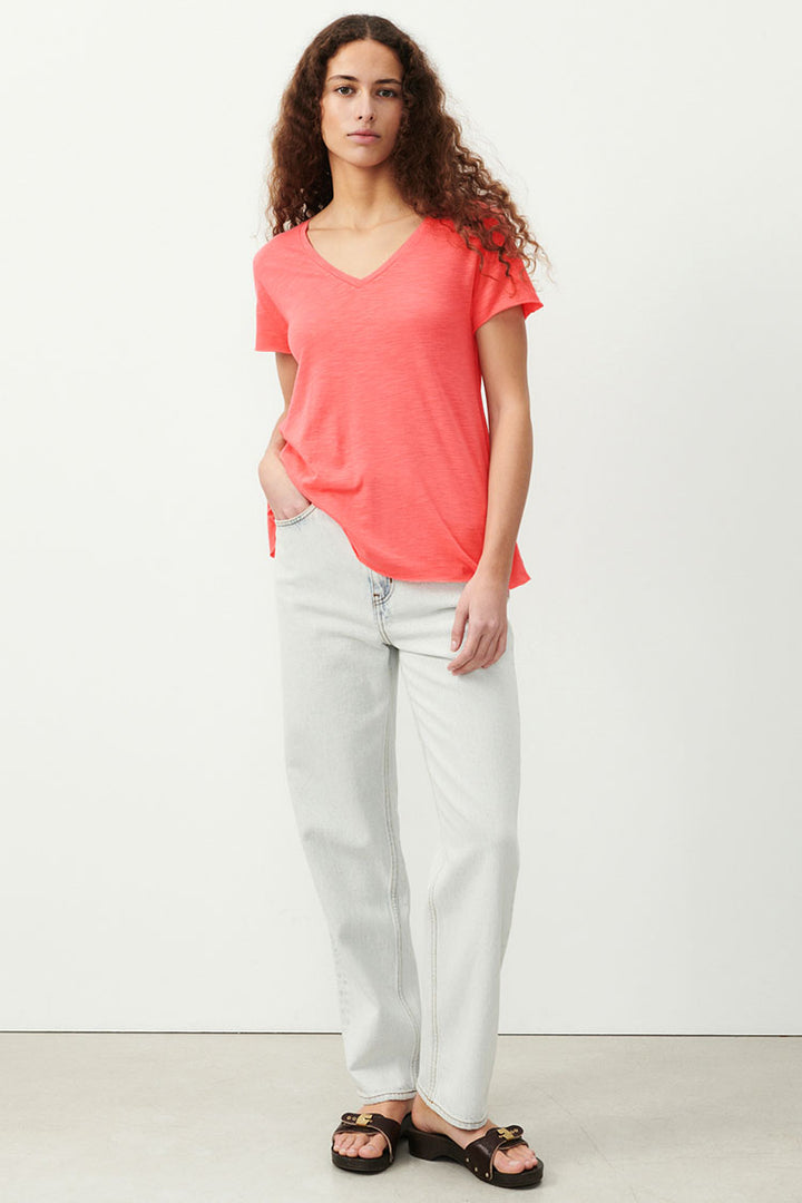 Jacksonville V-Neck SS T-Shirt in Vintage Pink