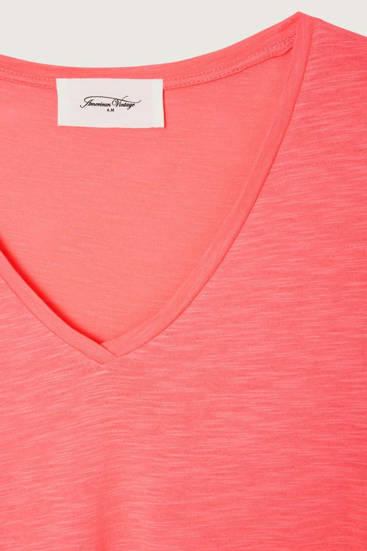 Jacksonville V-Neck SS T-Shirt in Vintage Pink