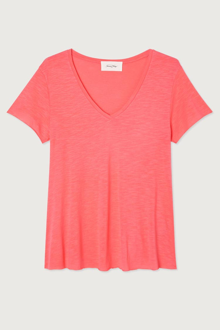 Jacksonville V-Neck SS T-Shirt in Vintage Pink