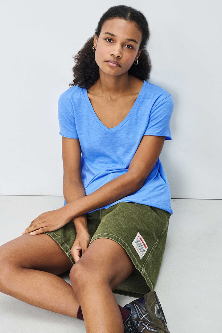 Jacksonville V-Neck SS T-Shirt in Vintage Celestial