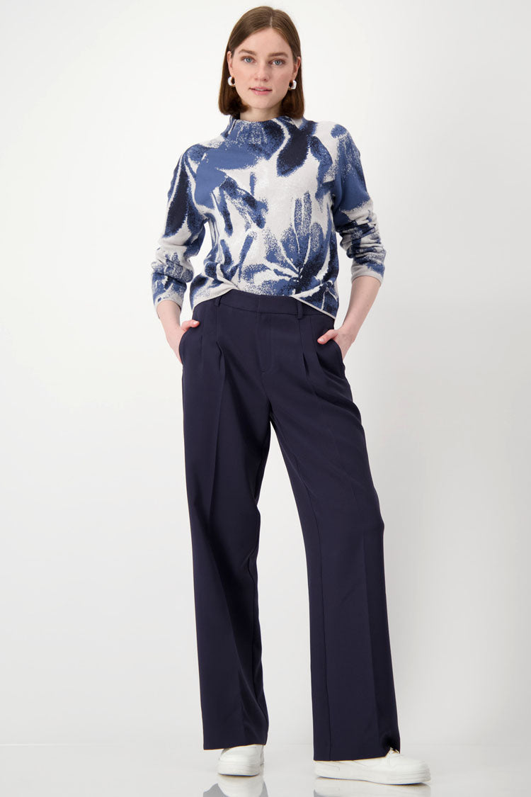 Jacquard Moon Print Pullover