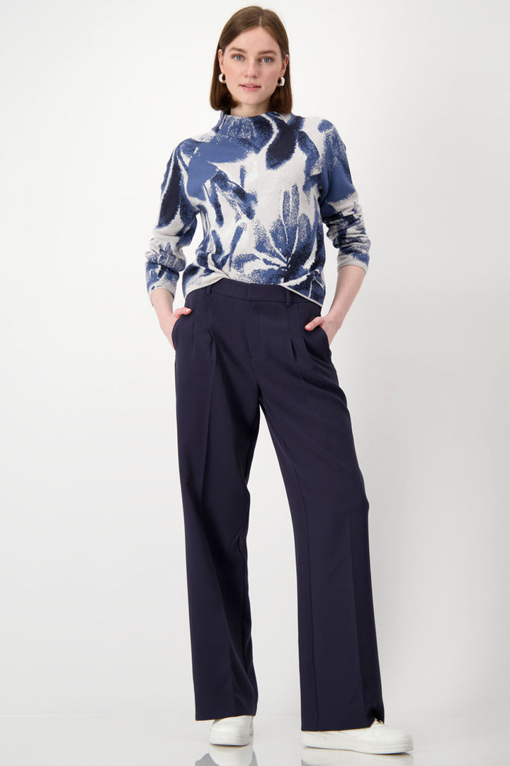Jacquard Moon Print Pullover