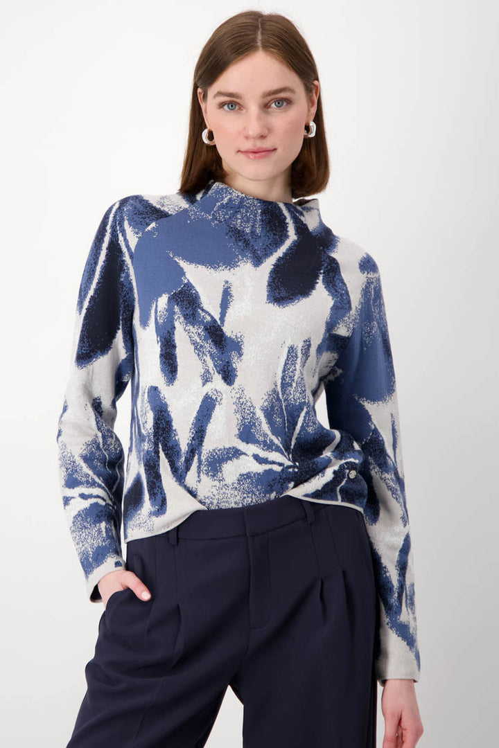 Jacquard Moon Print Pullover