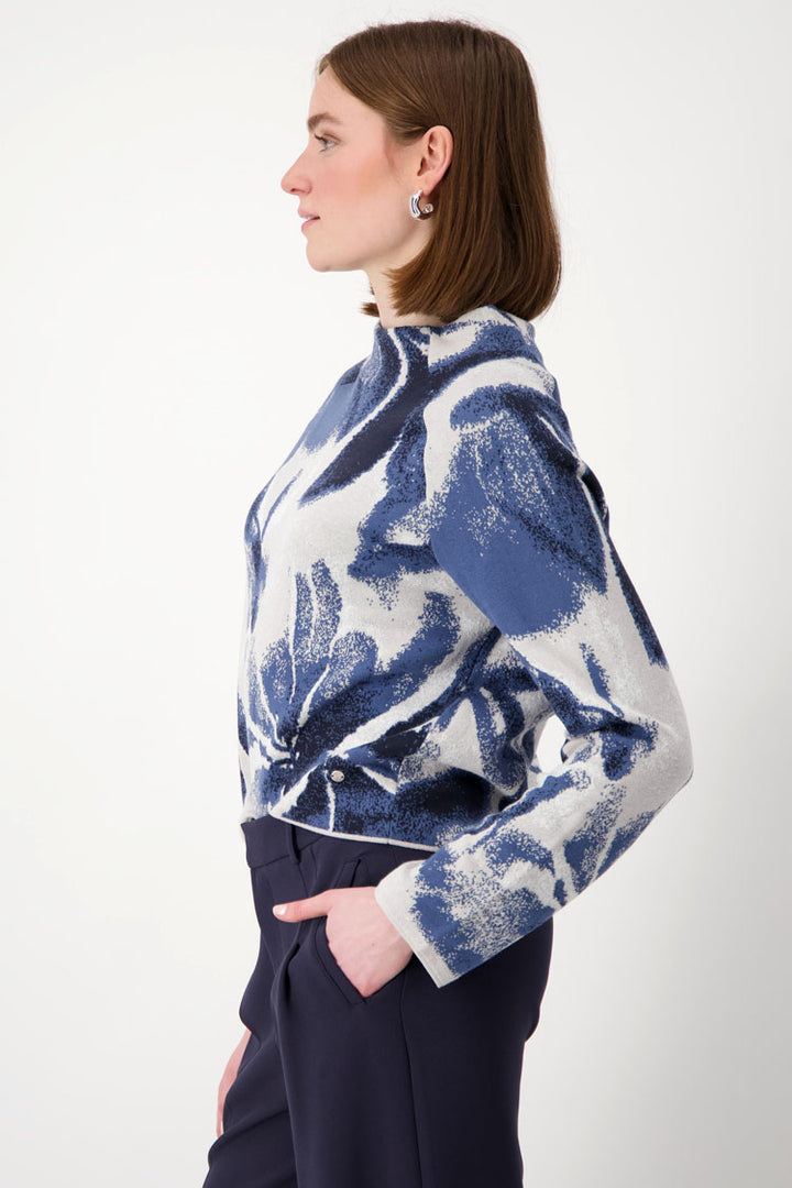 Jacquard Moon Print Pullover