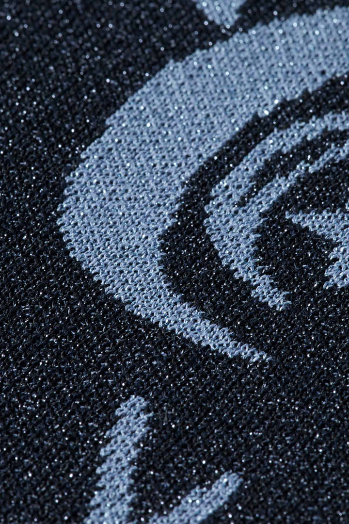 Jacquard Short Sleeve Pullover in Cosmic Sky Spaced Carbon