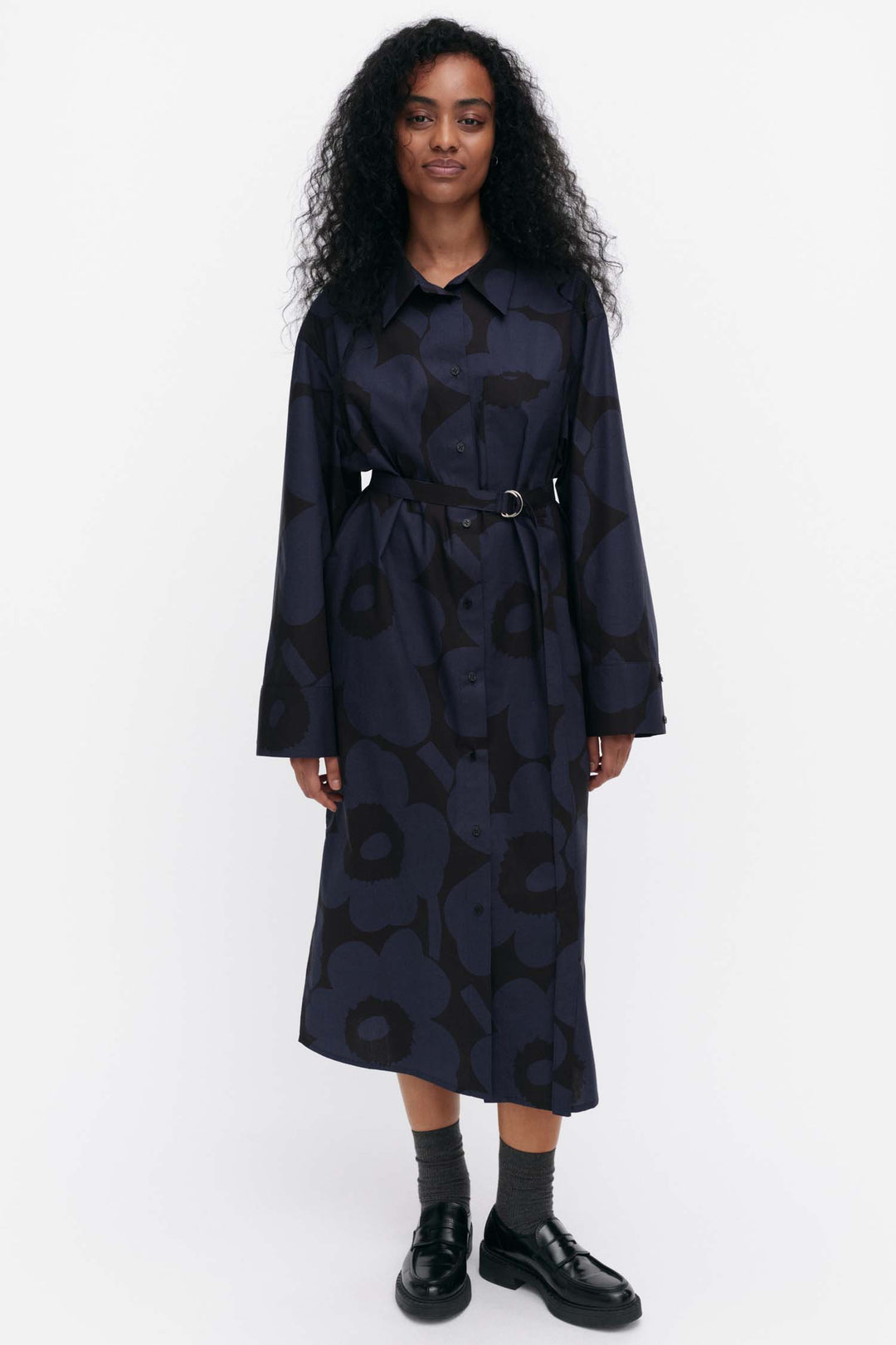 Jälki Unikko Indigo Shirt Dress