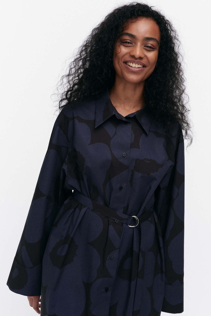 Jälki Unikko Indigo Shirt Dress