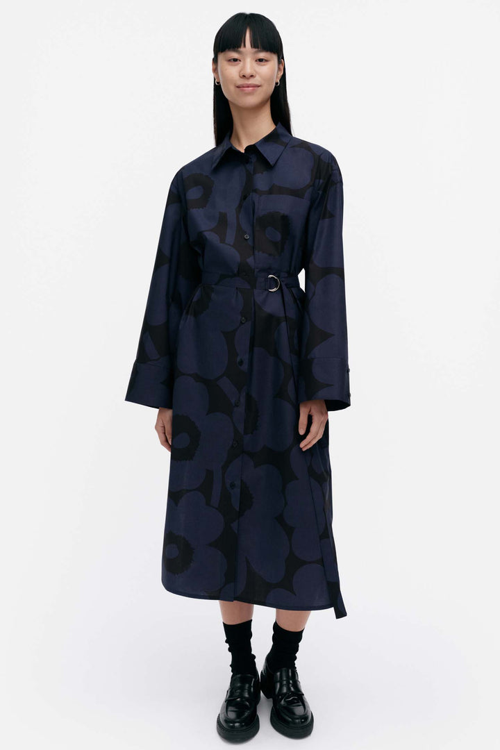 Jälki Unikko Indigo Shirt Dress