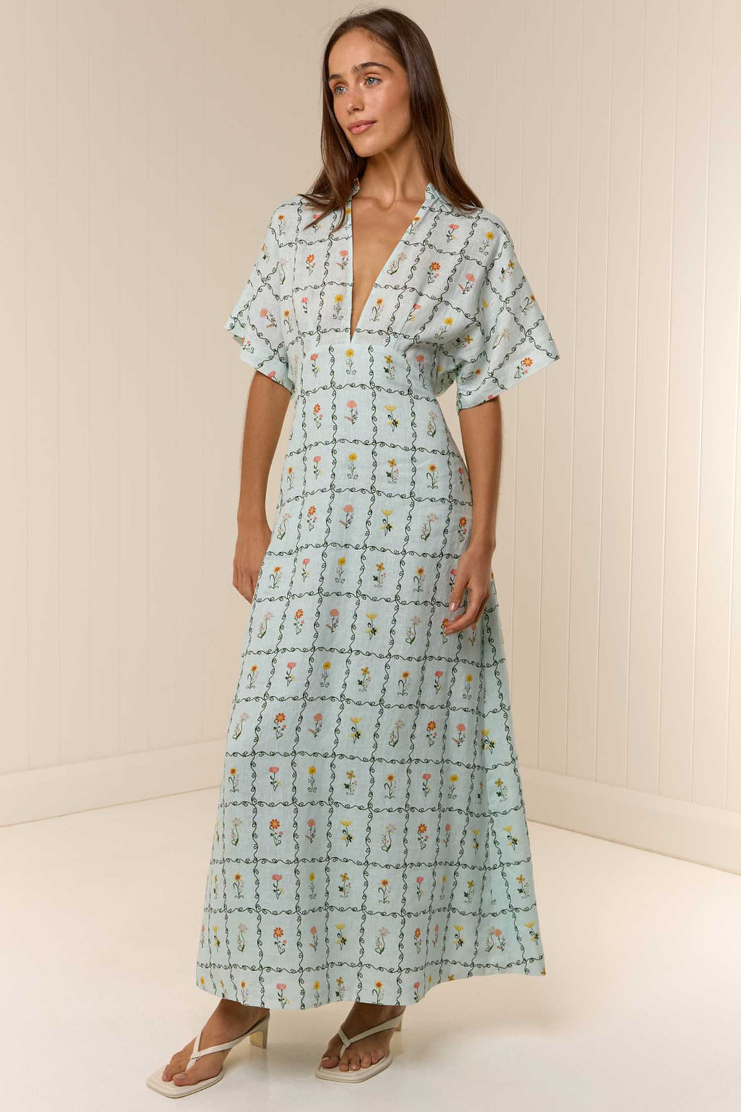Jasmine Dress in Calypso Tile