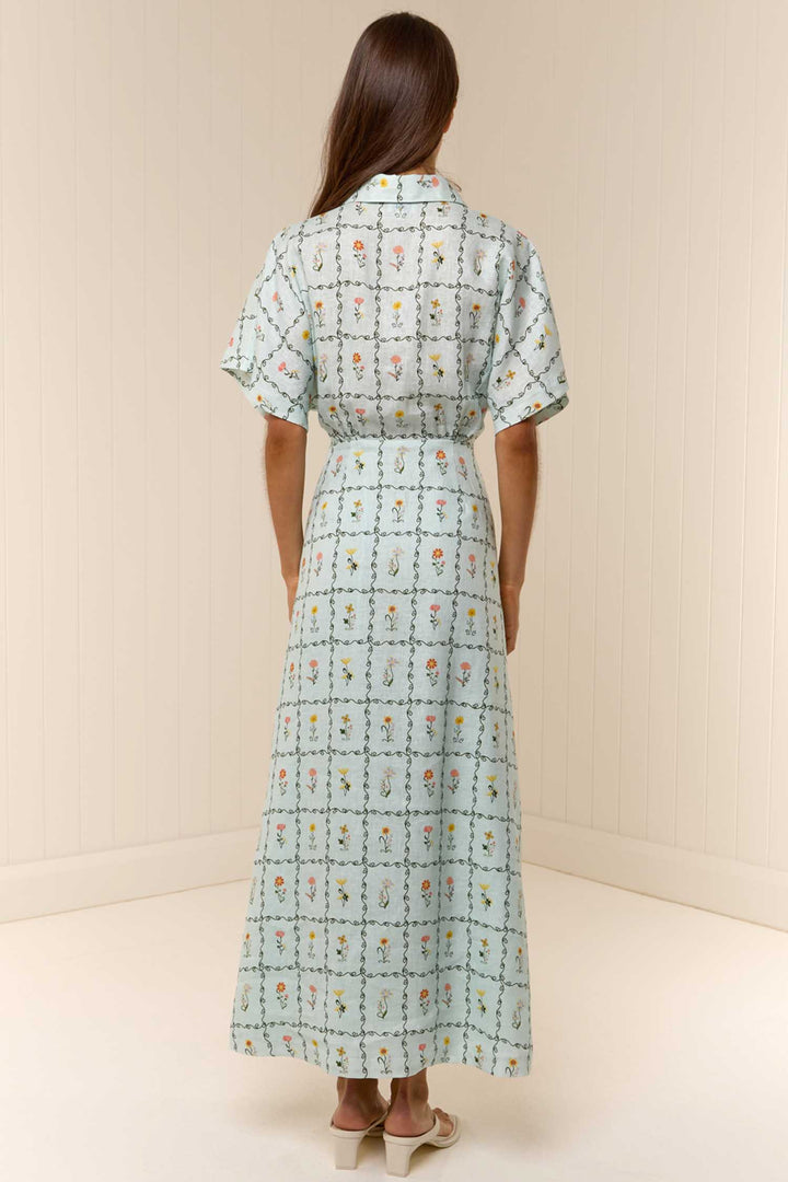 Jasmine Dress in Calypso Tile