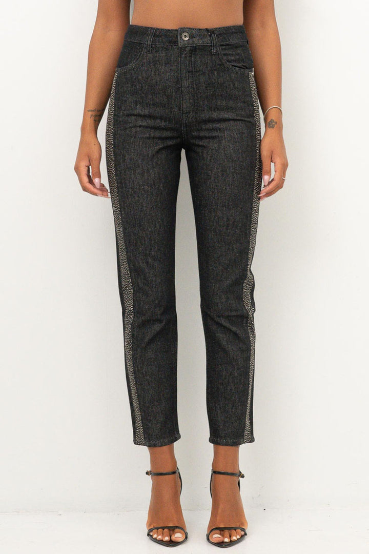 Ankle Jeans w Rhinestones | FINAL SALE