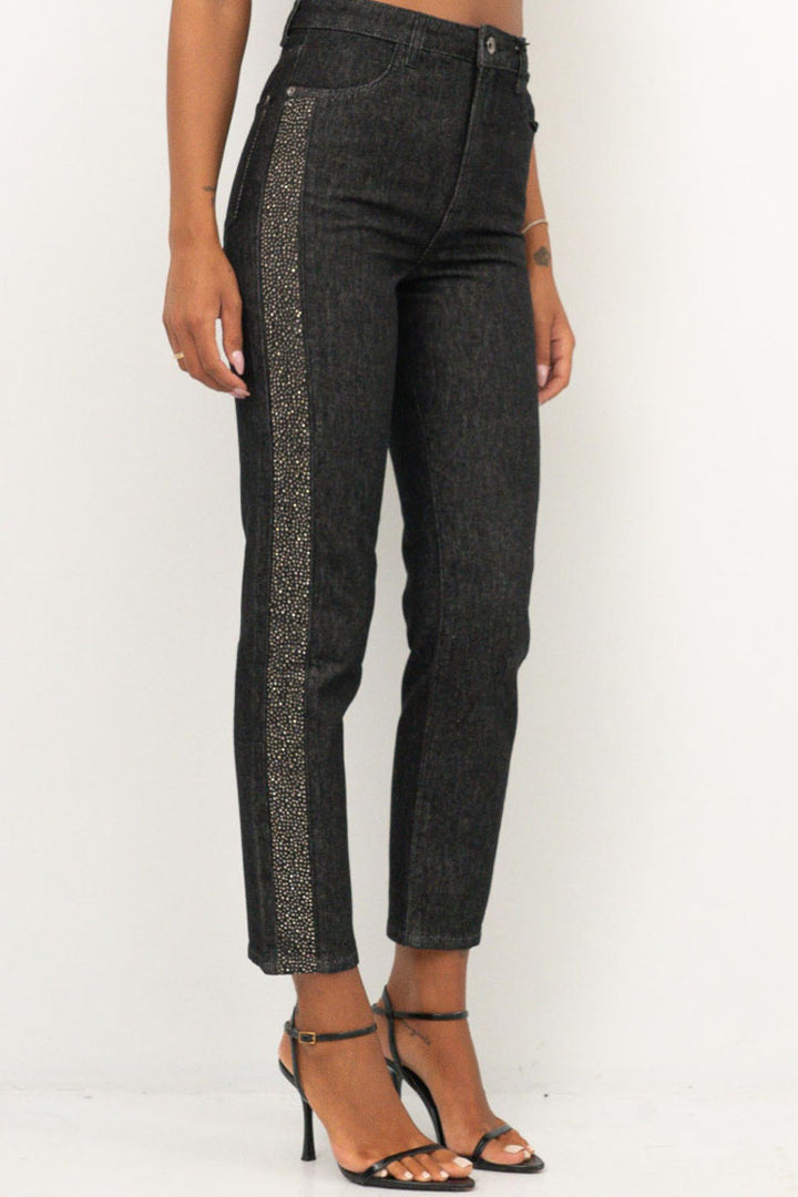 Ankle Jeans w Rhinestones | FINAL SALE