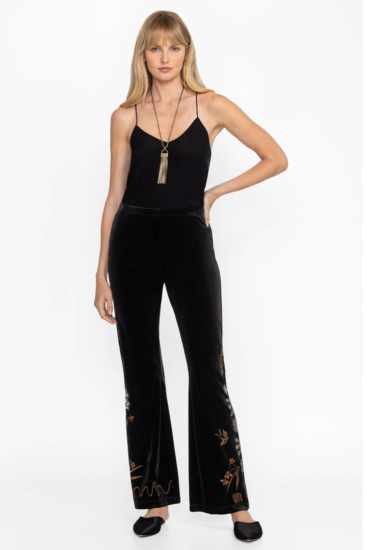 Jenai Stretch Velvet Baby Boot Legging