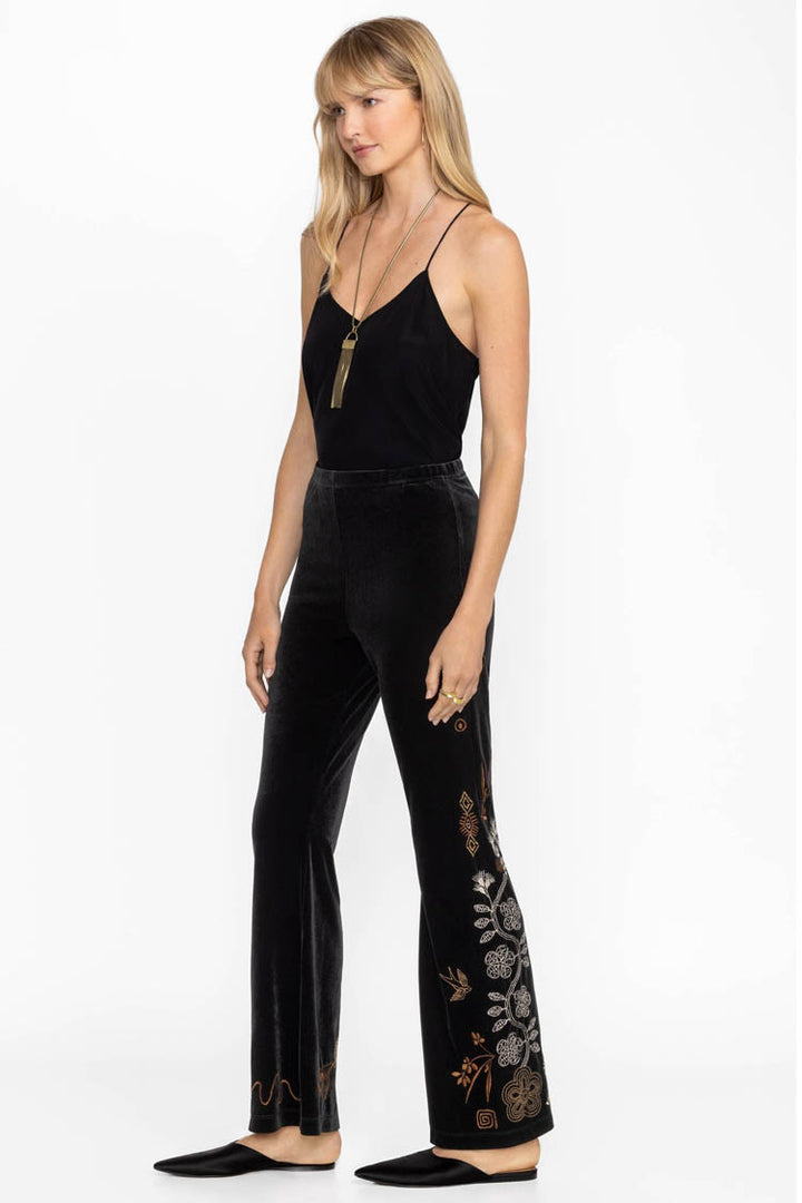 Jenai Stretch Velvet Baby Boot Legging