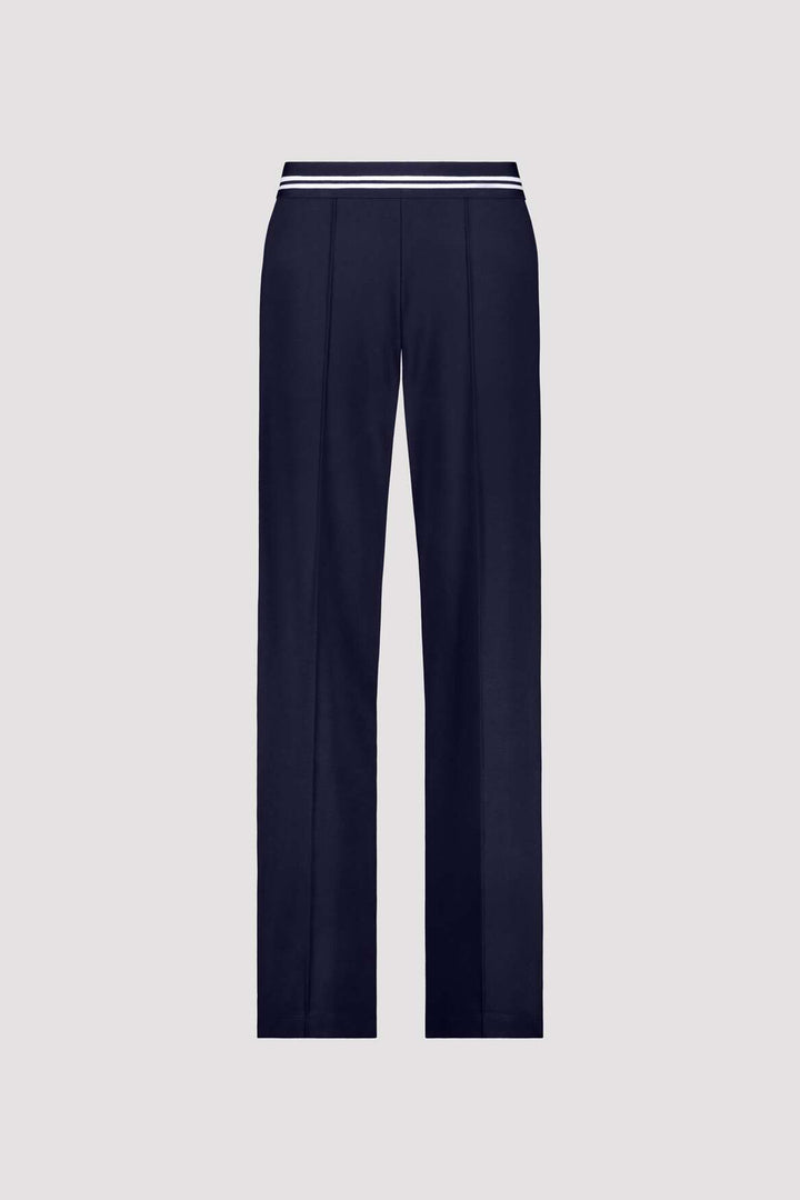 Jersey Rib Pants w Elastic Waist in Marine