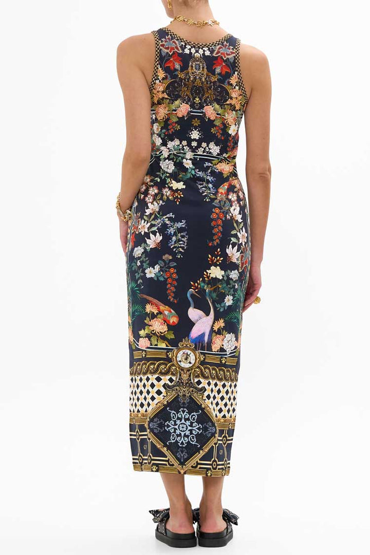 Jersey Scoop Neck Tank Dress In Palacio Poetry