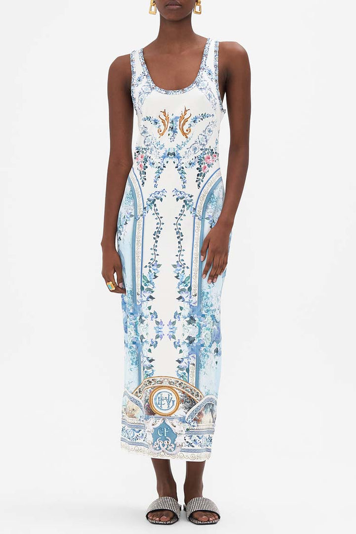 Jersey Scoop Neck Tank Dress in Season Of The Siren