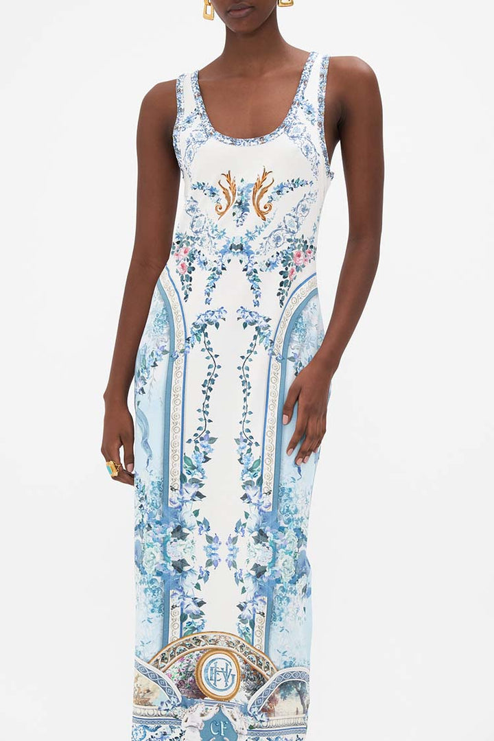 Jersey Scoop Neck Tank Dress in Season Of The Siren