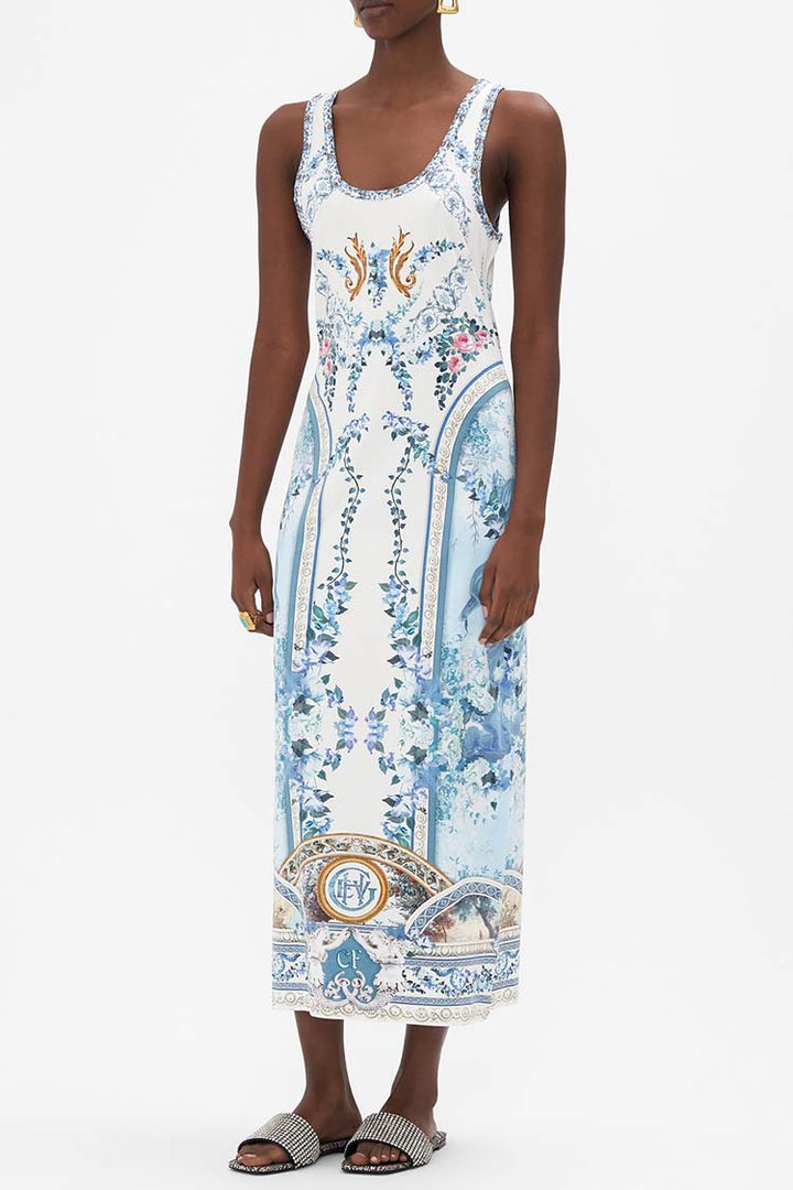 Jersey Scoop Neck Tank Dress in Season Of The Siren