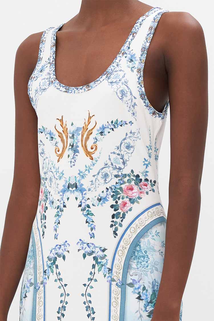 Jersey Scoop Neck Tank Dress in Season Of The Siren