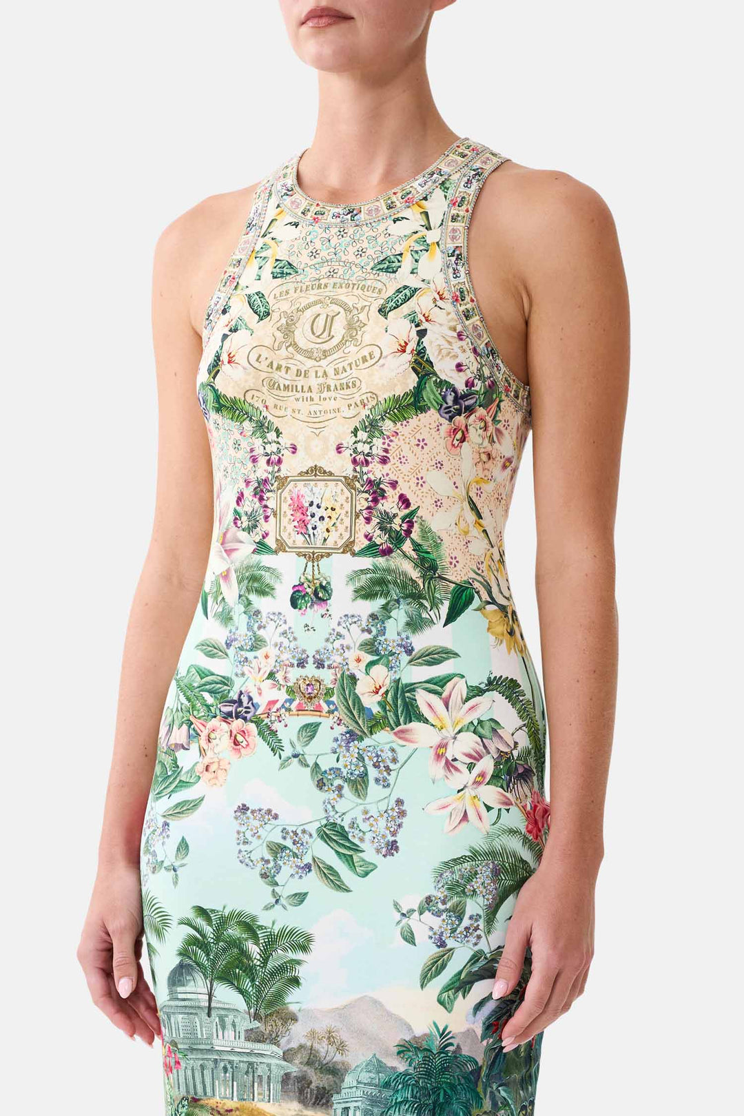 Jersey Tank Dress in La Belle Botanique