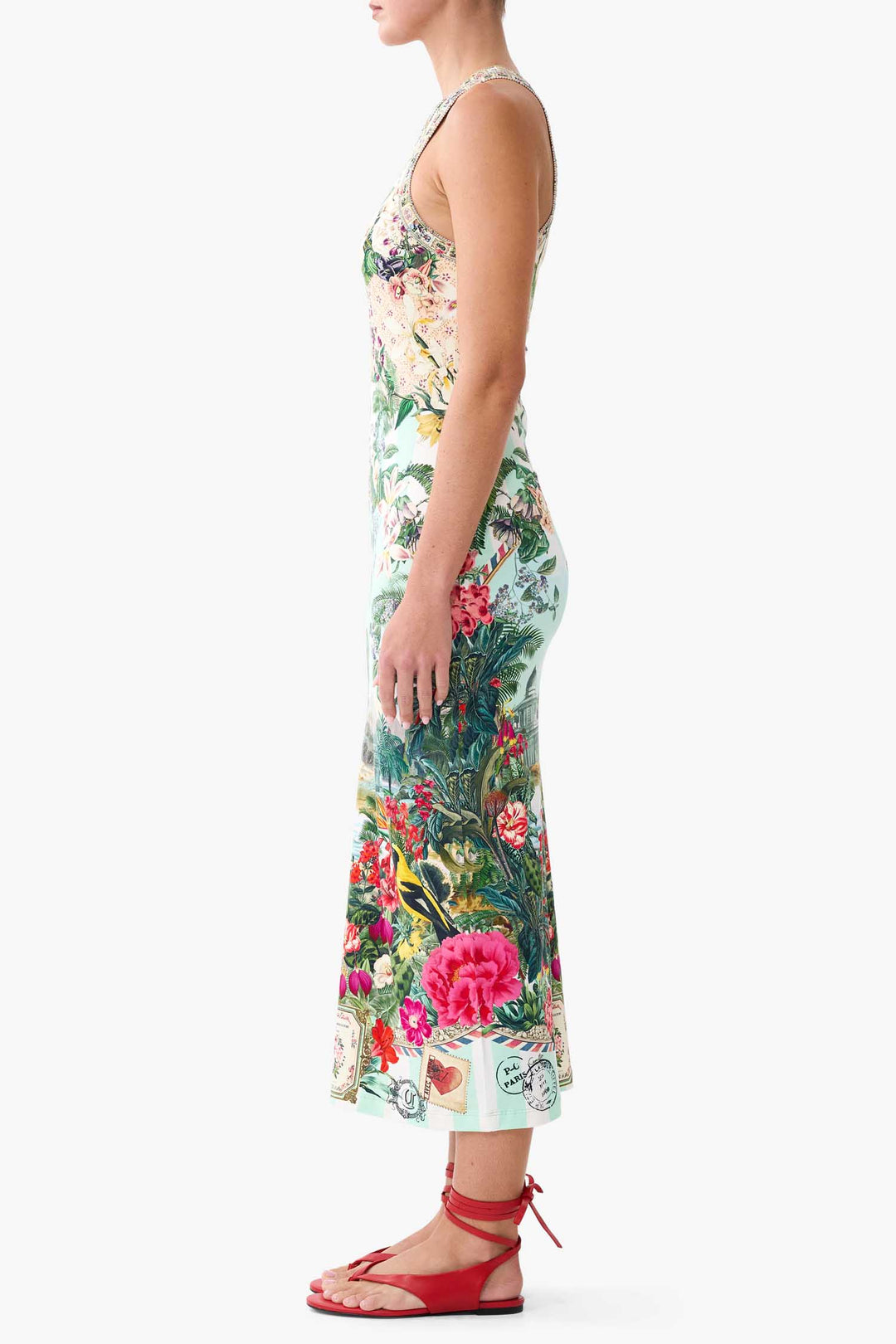 Jersey Tank Dress in La Belle Botanique