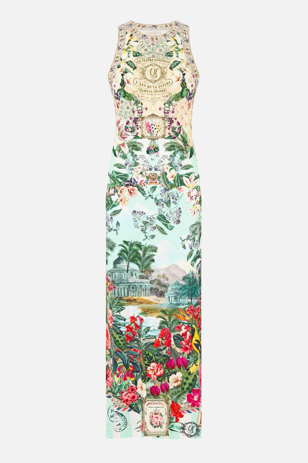 Jersey Tank Dress in La Belle Botanique