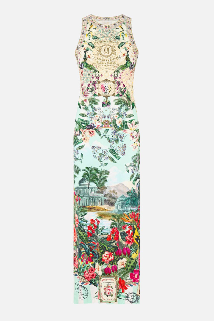 Jersey Tank Dress in La Belle Botanique