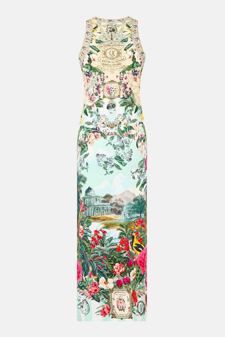 Jersey Tank Dress in La Belle Botanique