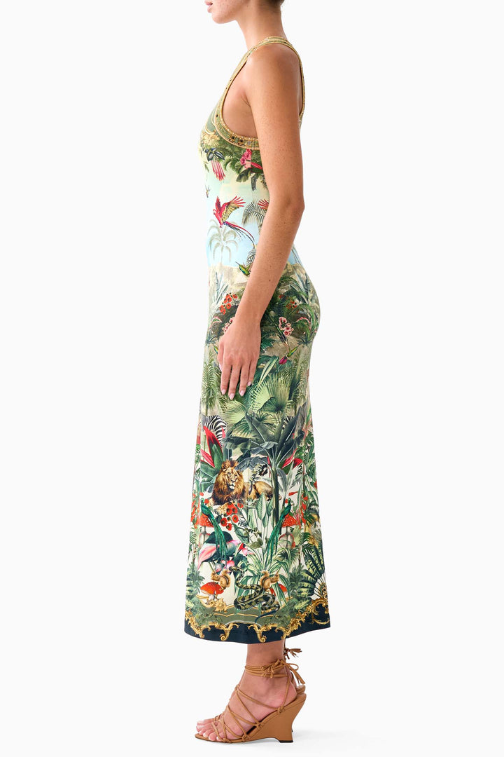 Jersey Tank Dress in Wanderlust Empire