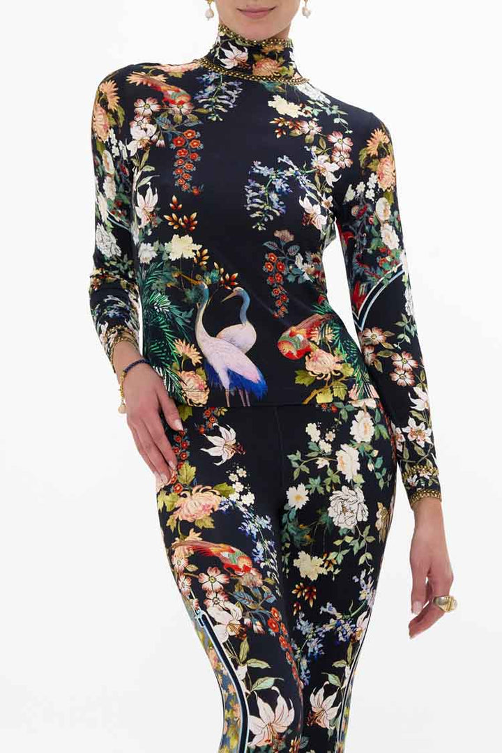 Jersey Turtleneck In Palacio Poetry