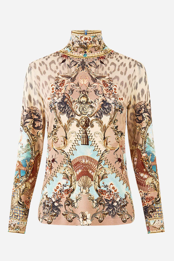 Jersey Turtleneck in Aranjuez Animalia