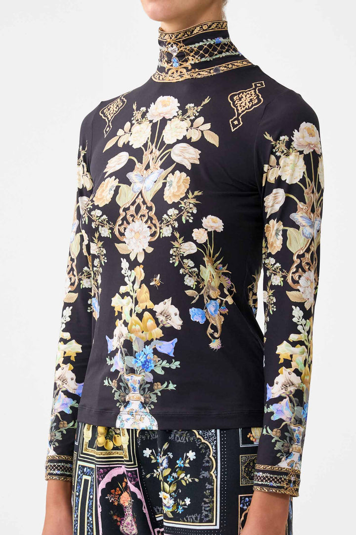 Jersey Turtleneck in Ottoman Elegance