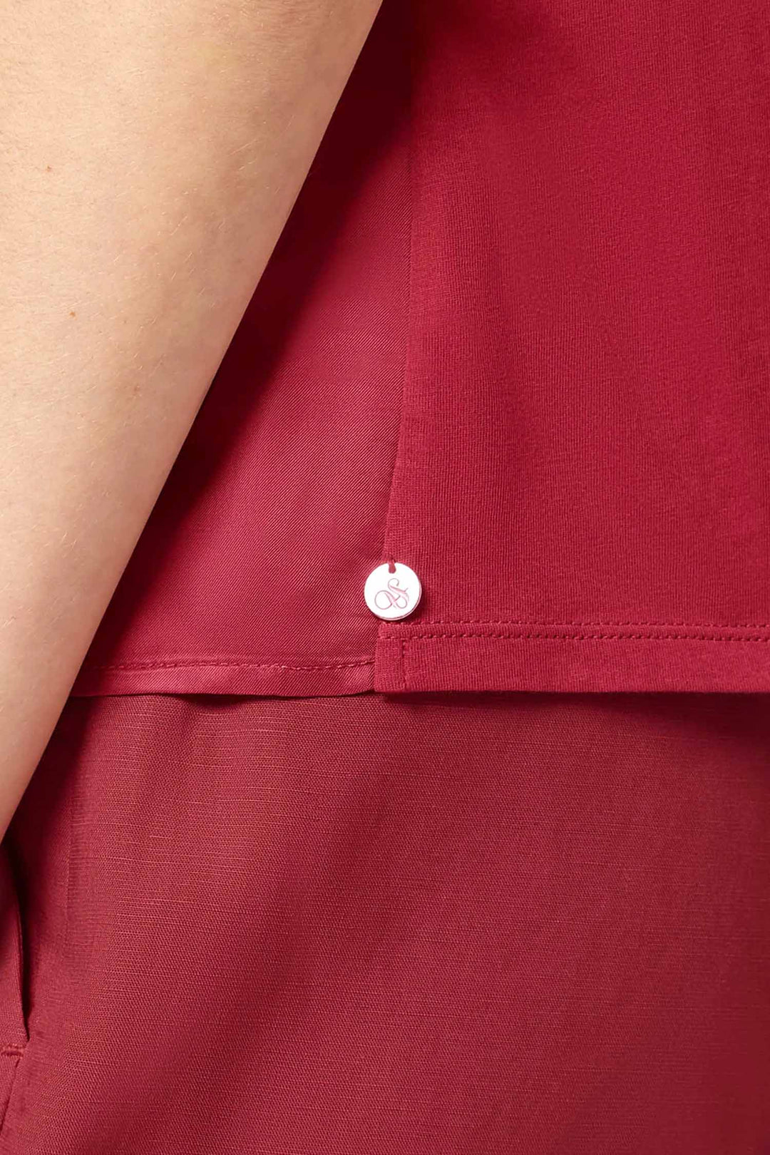 Jersey Woven Tank in Roadside Red