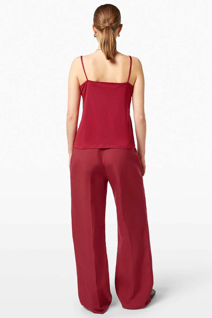 Jersey Woven Tank in Roadside Red