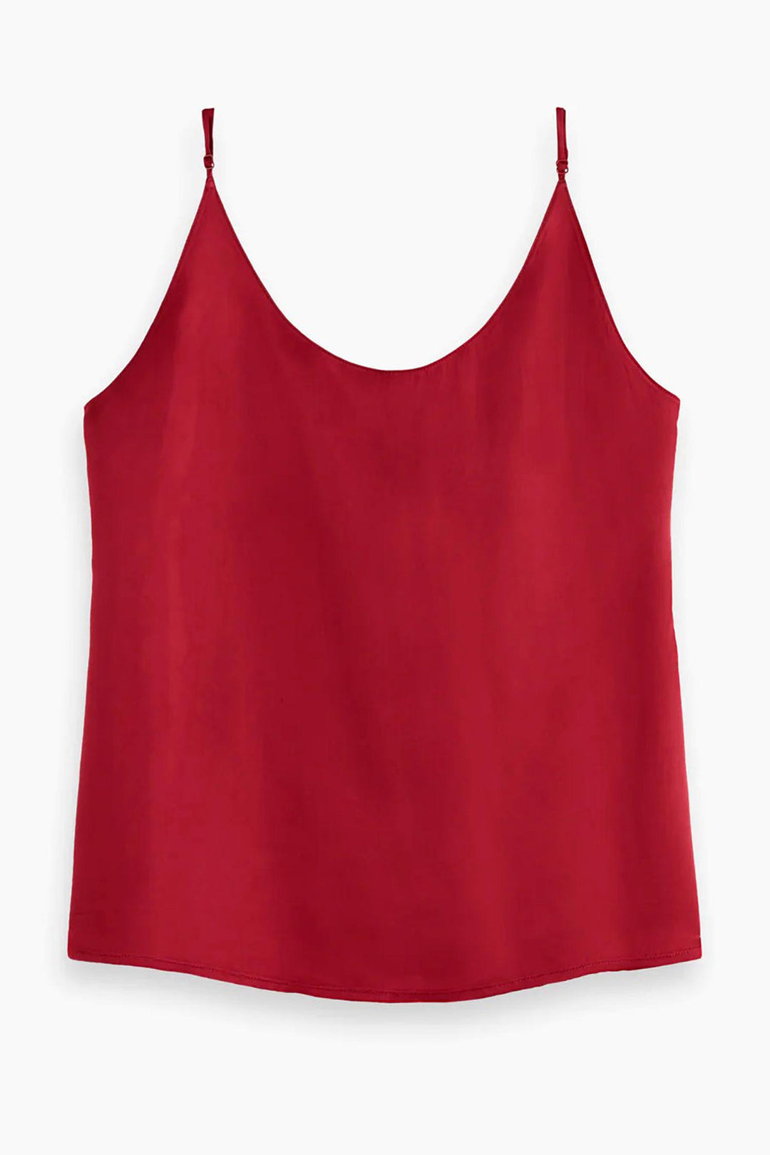 Jersey Woven Tank in Roadside Red