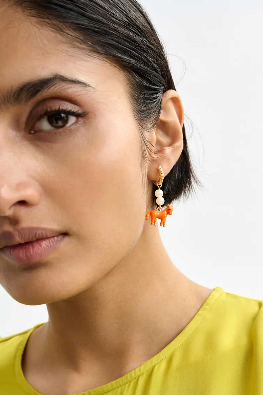 Jessika Hoop Earrings - Horse + Boy