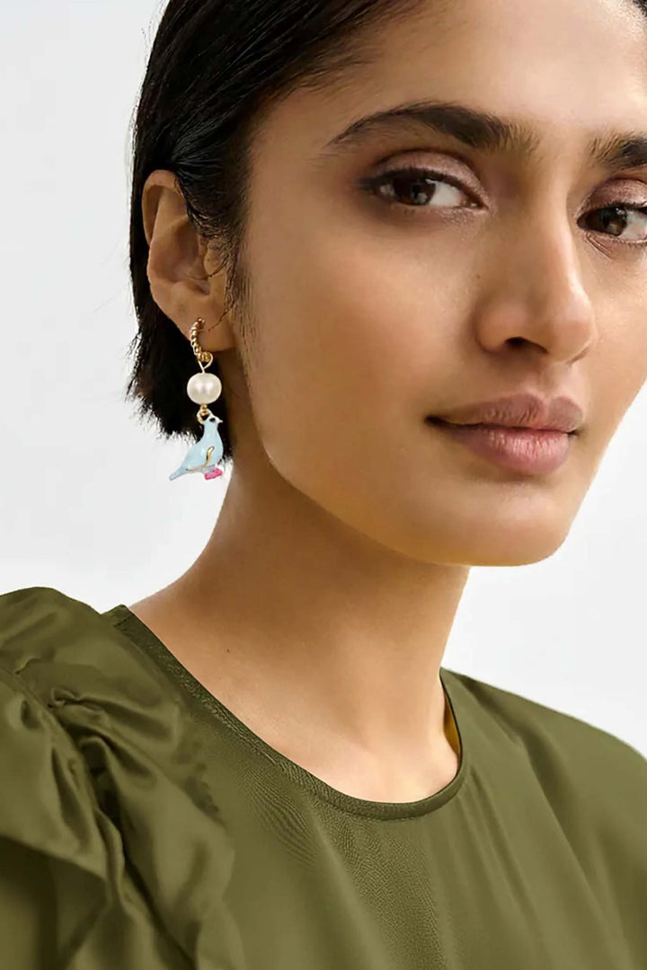 Jholly Hoop Earrings - Bird + Lips