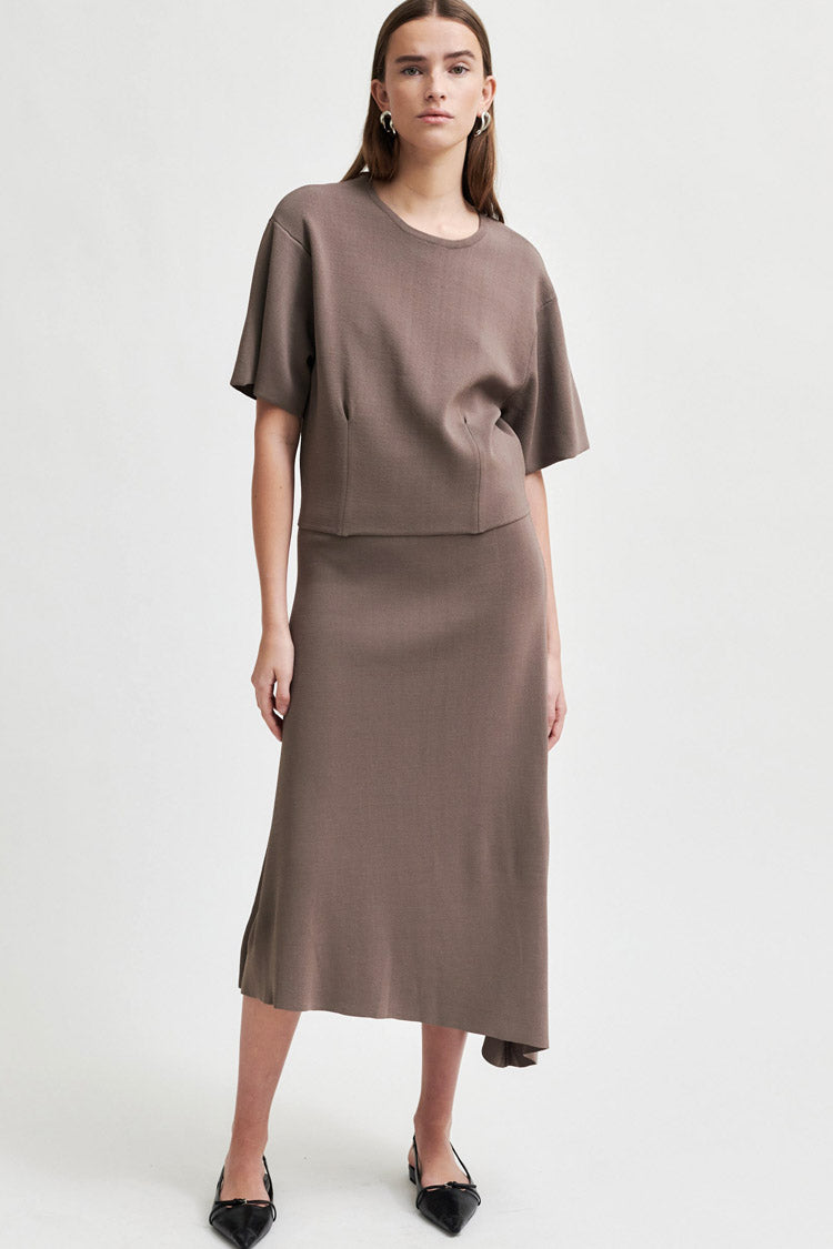 Jilla Knit Skirt in Chocolate Chip