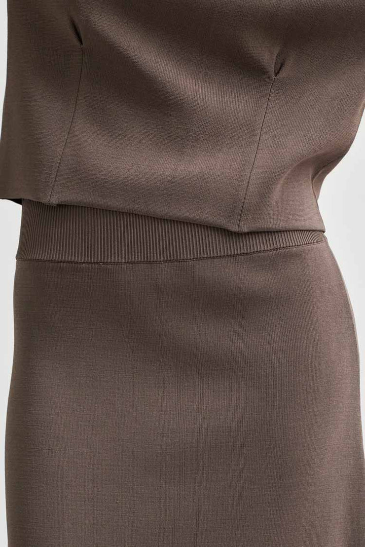 Jilla Knit Skirt in Chocolate Chip