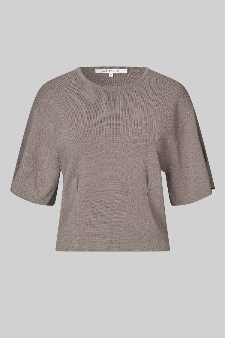 Jilla Knit Tee in Chocolate Chip