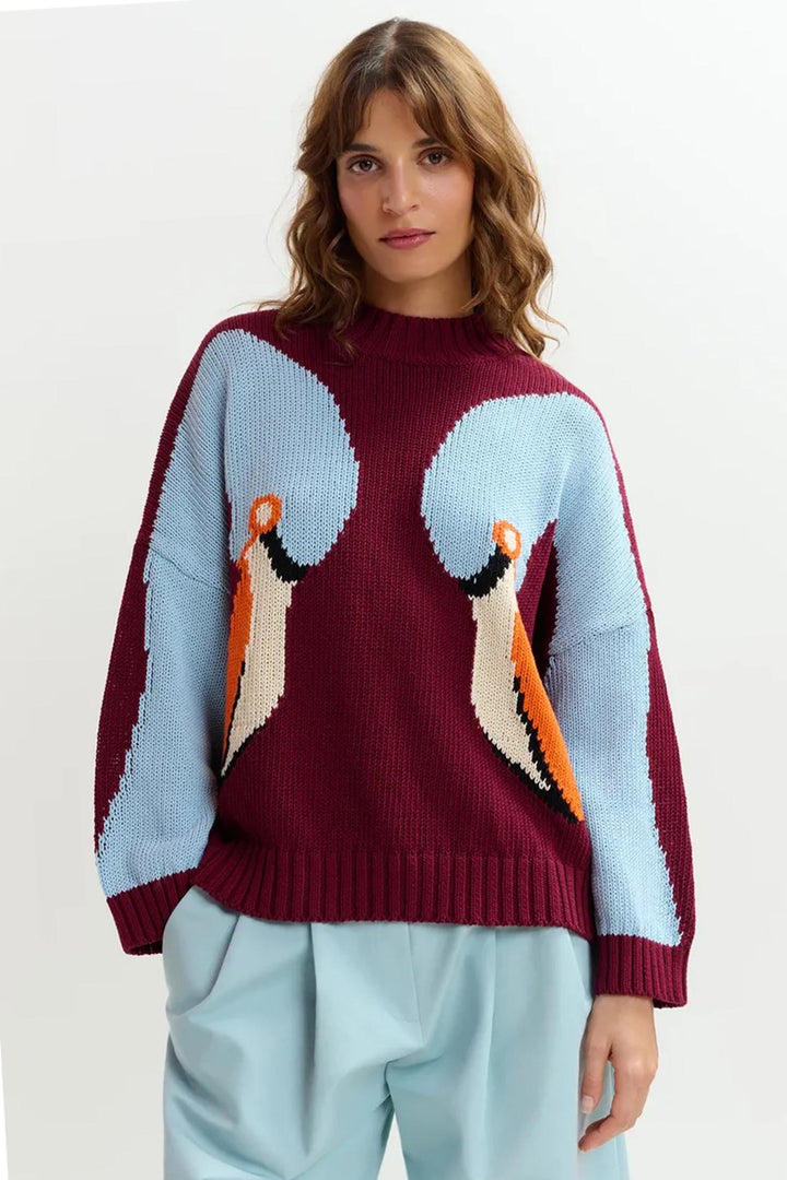 Jinie Pullover in Red Cherry