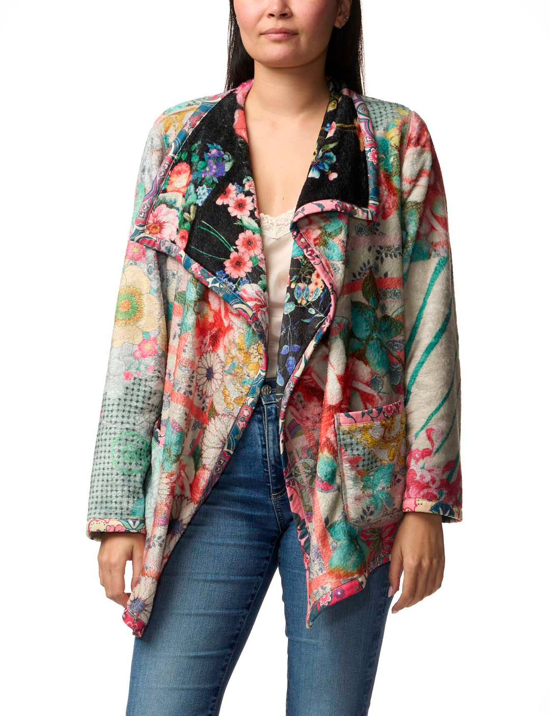 Akki Joan Reversible Wrap Sherpa Jacket