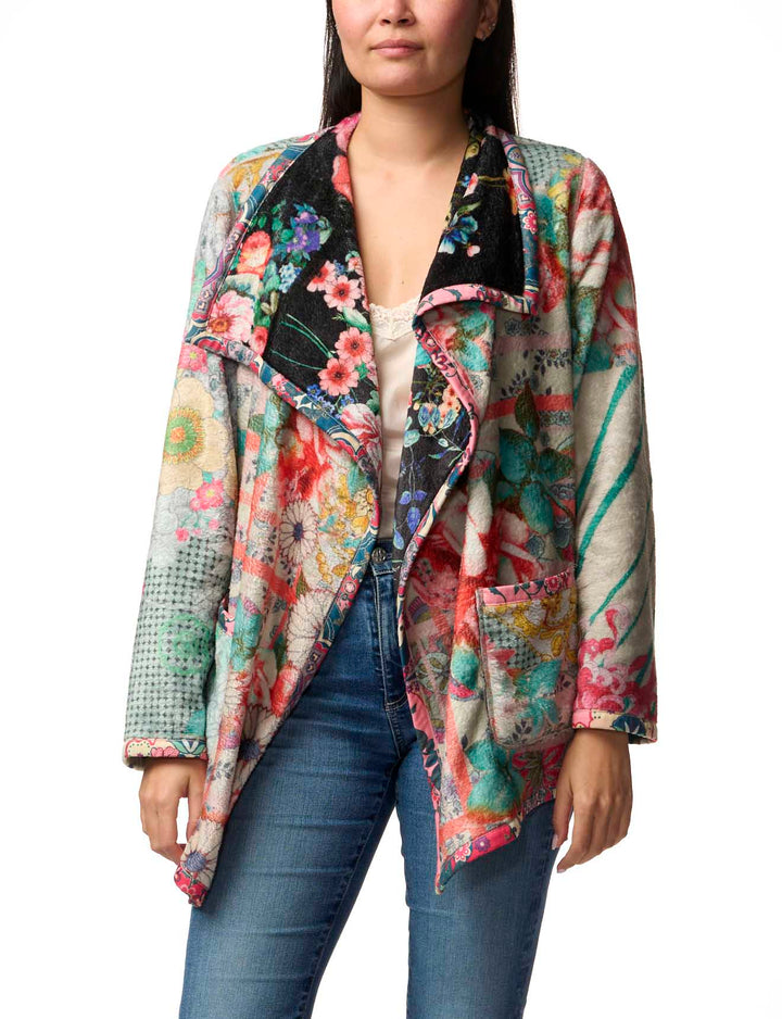 Akki Joan Reversible Wrap Sherpa Jacket